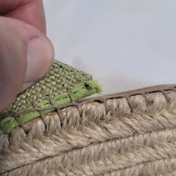 Life Stride Green Macrame Flower Racy Catepilar Wedge Sandal Size 8M - Picture 7 of 11